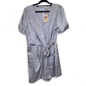 Entro Metallic Silver Leopard Romper